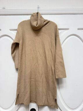 Barbour Beige Turtleneck Knit Sweater Tunic